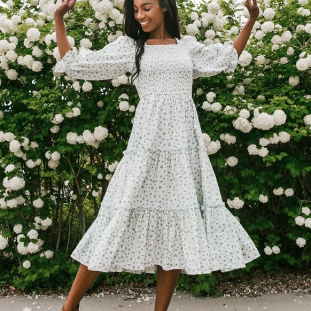 Ivy City Co “Madeline” Dress in Blue - Picture 5 of 5